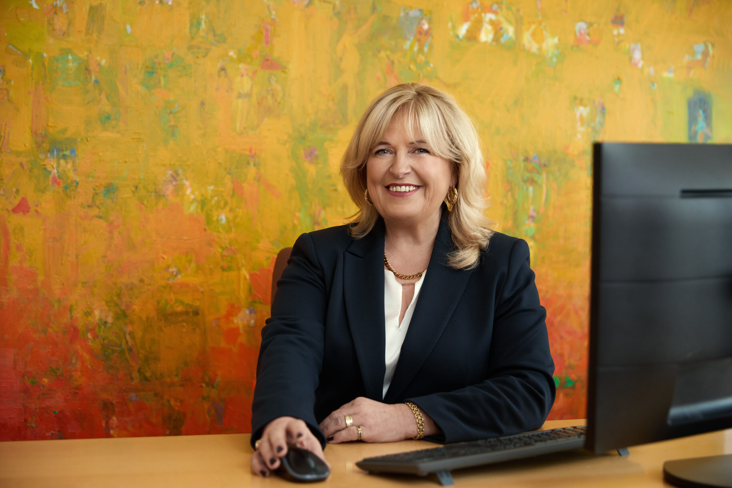 Arbeitend Elke Oberländer